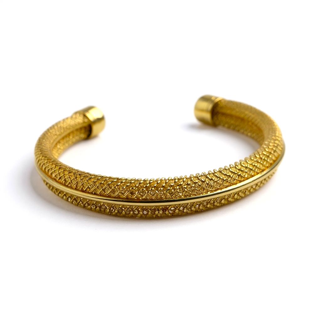 Lena 18k Gold Plated Cuff Bangle