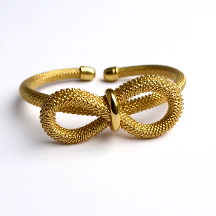 Mia Bow Cuff 18k Gold-plated Bangle