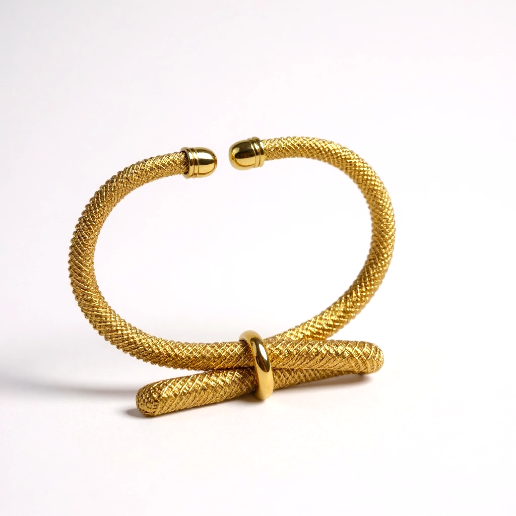 Mia Bow Cuff 18k Gold-plated Bangle