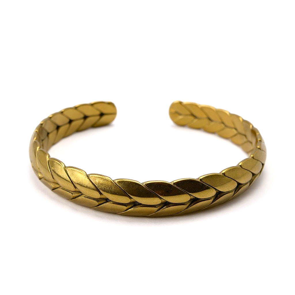 Olive 18k Gold Plated Cuff Bangle