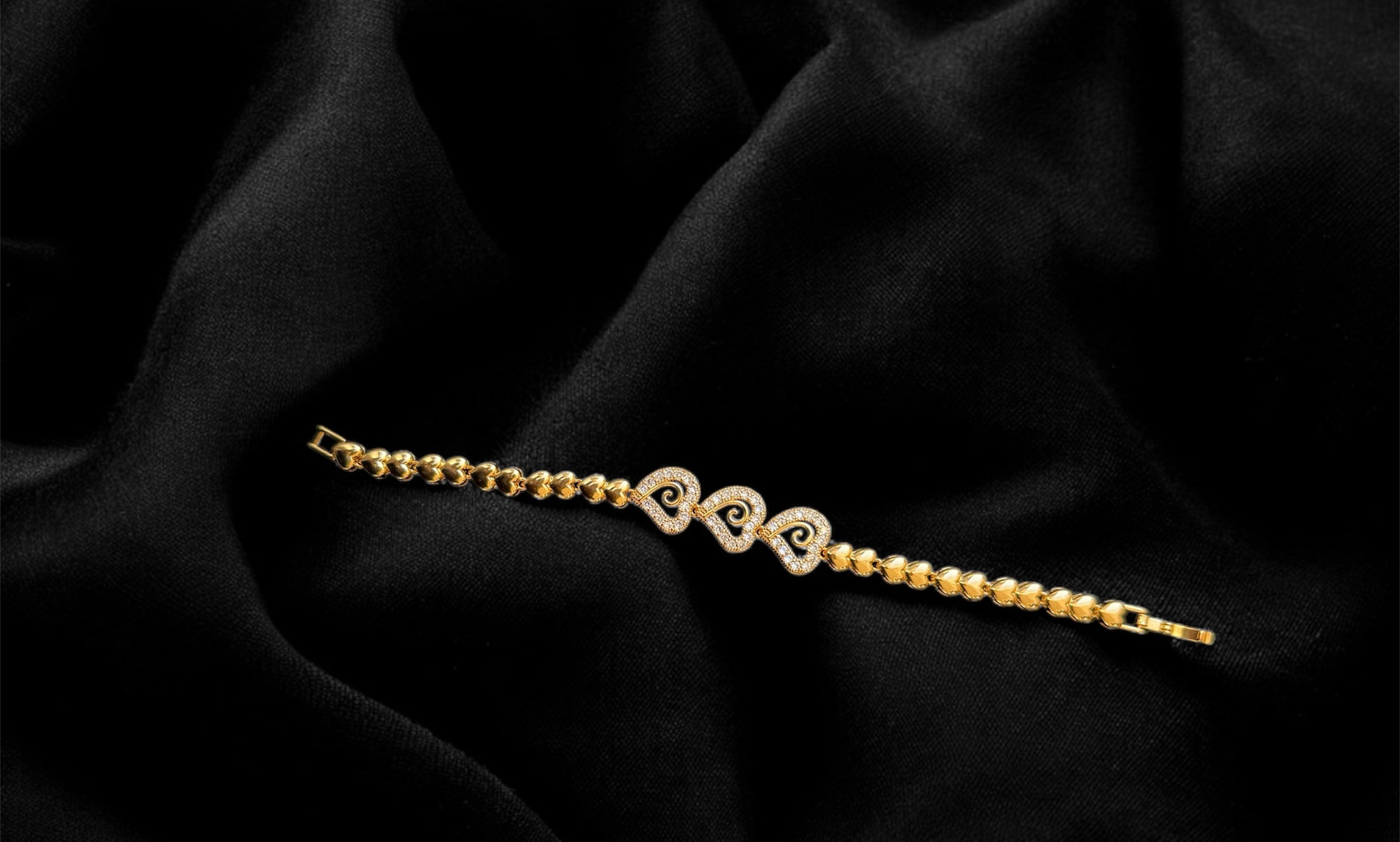 3Heart Gold Bracelet