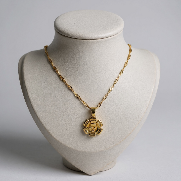 Rose 24k Gold Plated Pendant