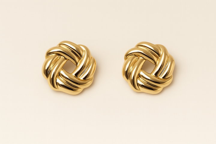 Noa Gold-Plated Interwoven Hoop Earrings – Non-Tarnish Lightweight
Jewellery by GBL Accessories UK.