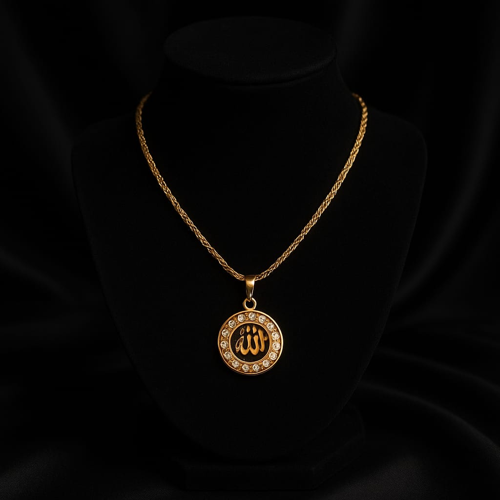 ALLAH 24k gold plated pendant