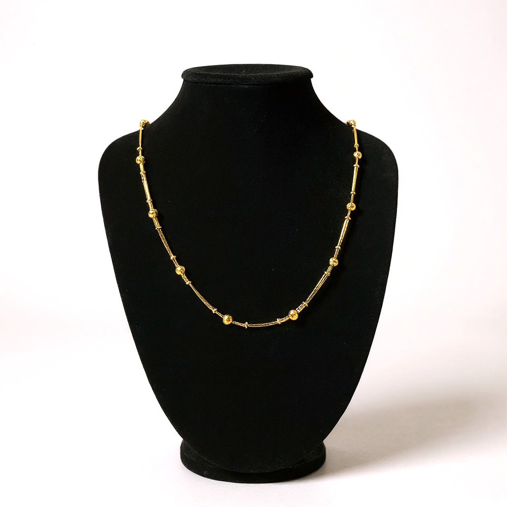 Herringbone ball necklace 2