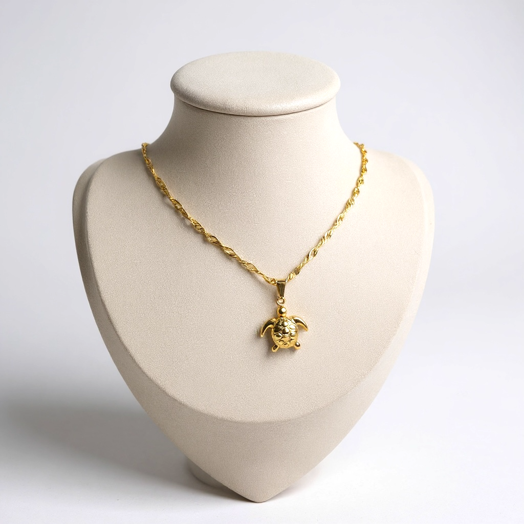 Tortoise 18k Gold Plated Pendant