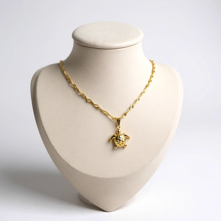Tortoise 18k Gold Plated Pendant
