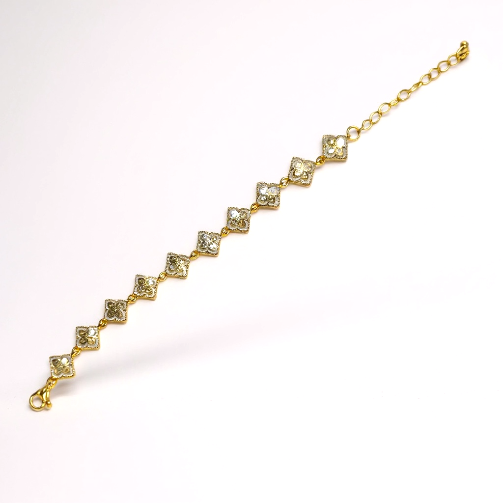 Freya 18k Gold-Plated Bracelet – Non-Tarnish Dainty Floral Chain for Women