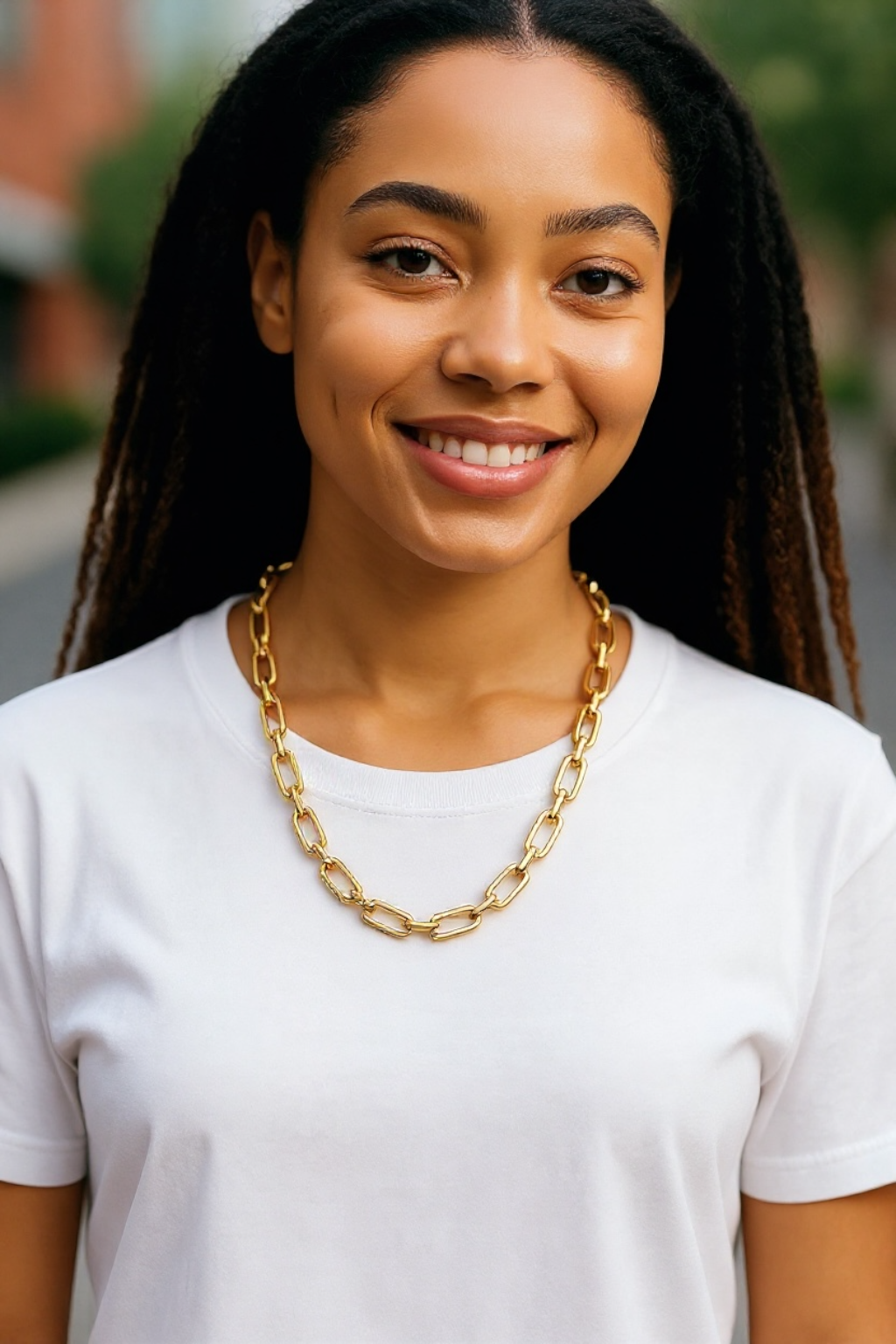 Paper Clip 24k Gold-plated Necklace