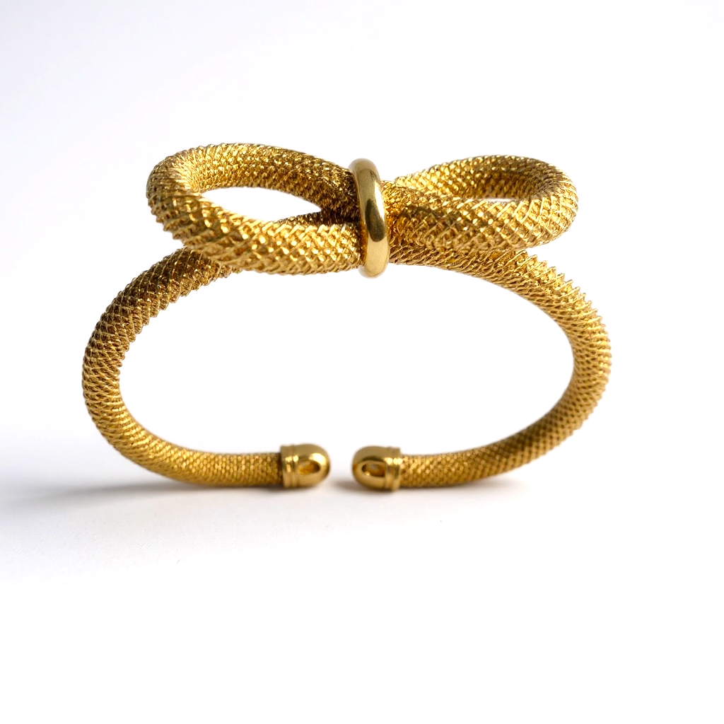 Mia Bow Cuff 18k Gold-plated Bangle