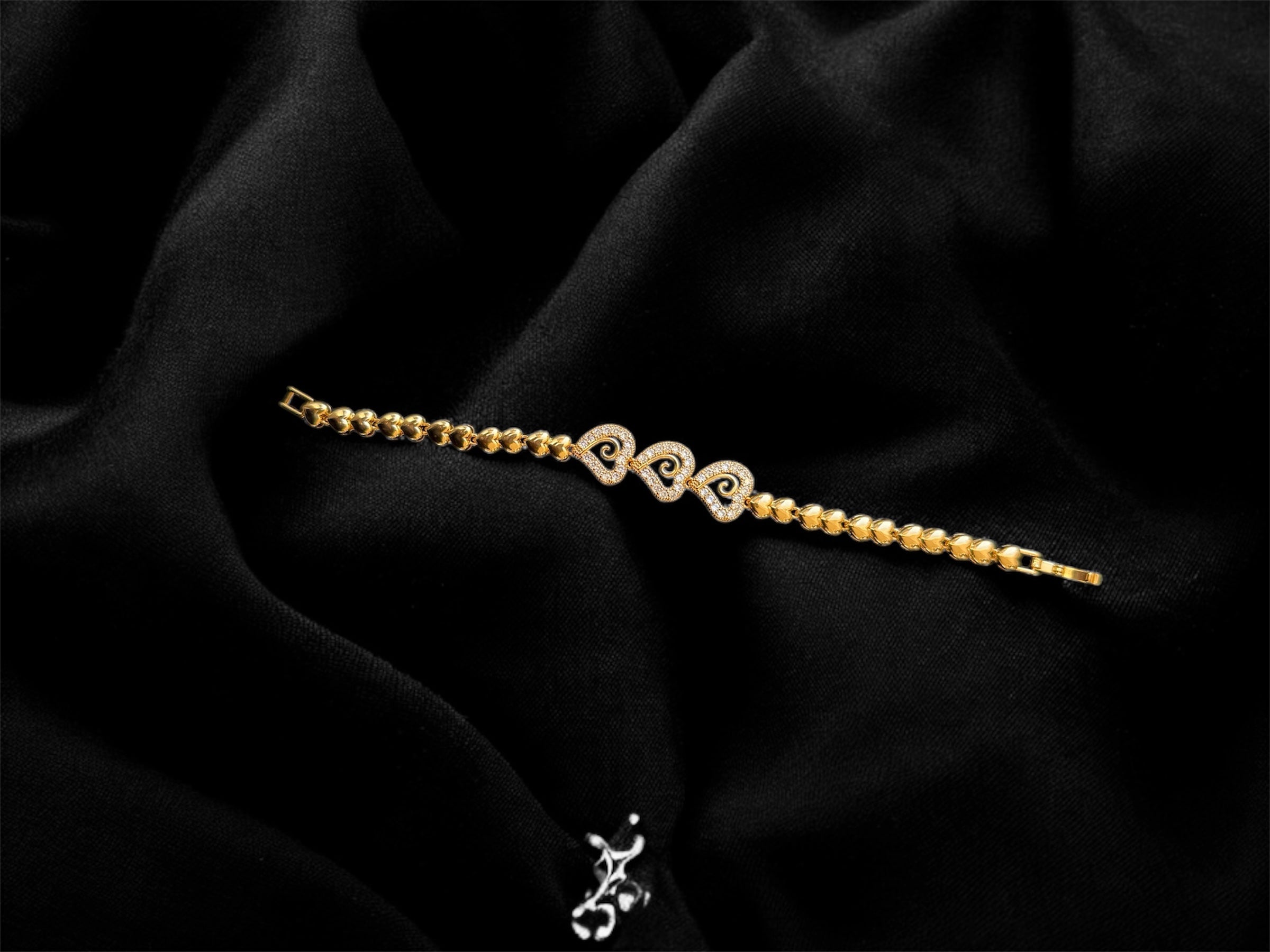 3Heart Gold Bracelet