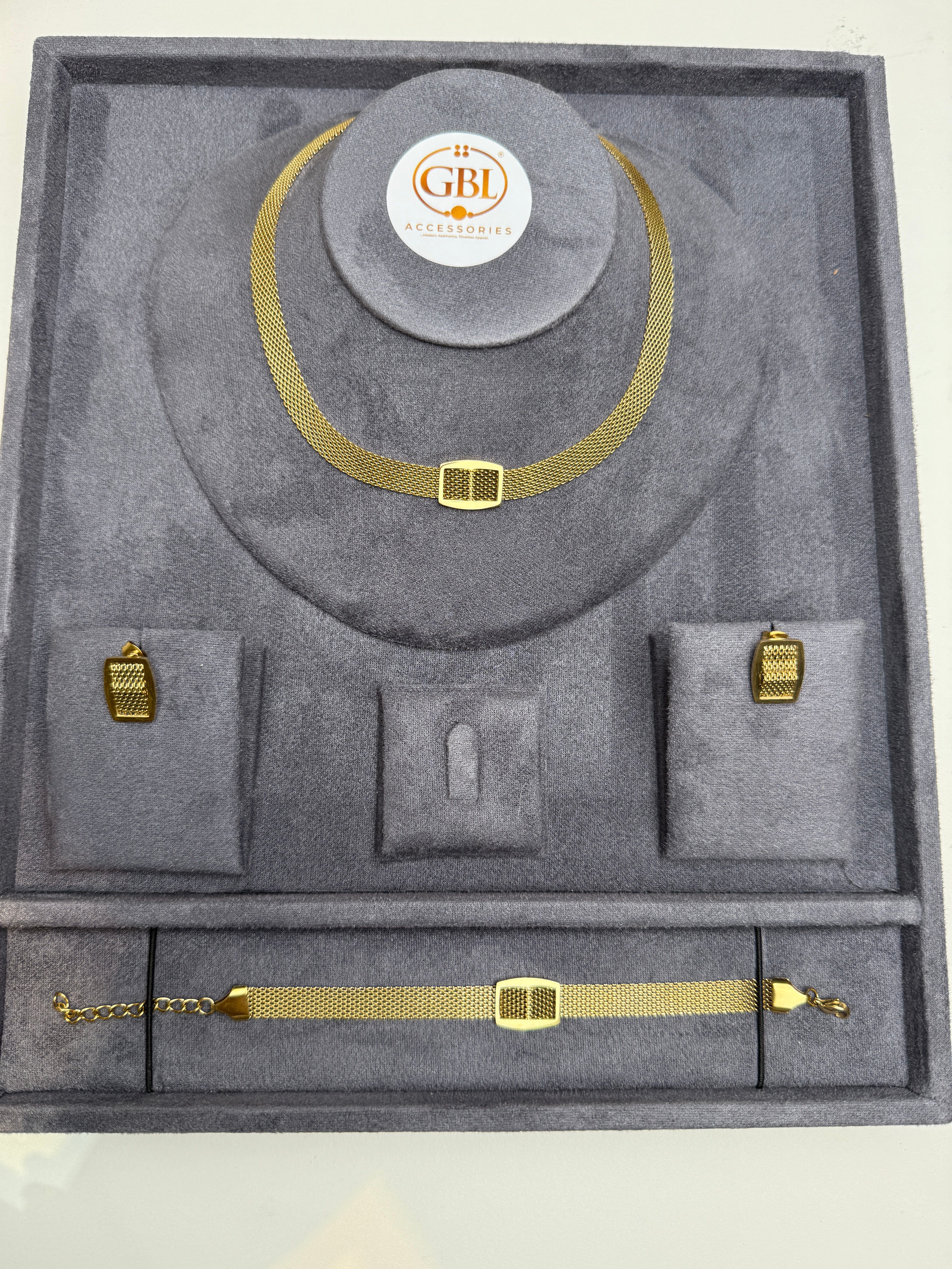 Jade 18k Gold Plated Jewelry Set