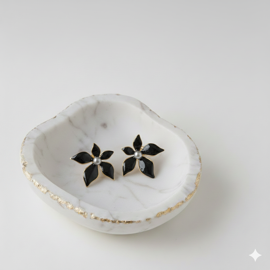 Nocturne 18K Gold-plated Stainless Steel Earrings