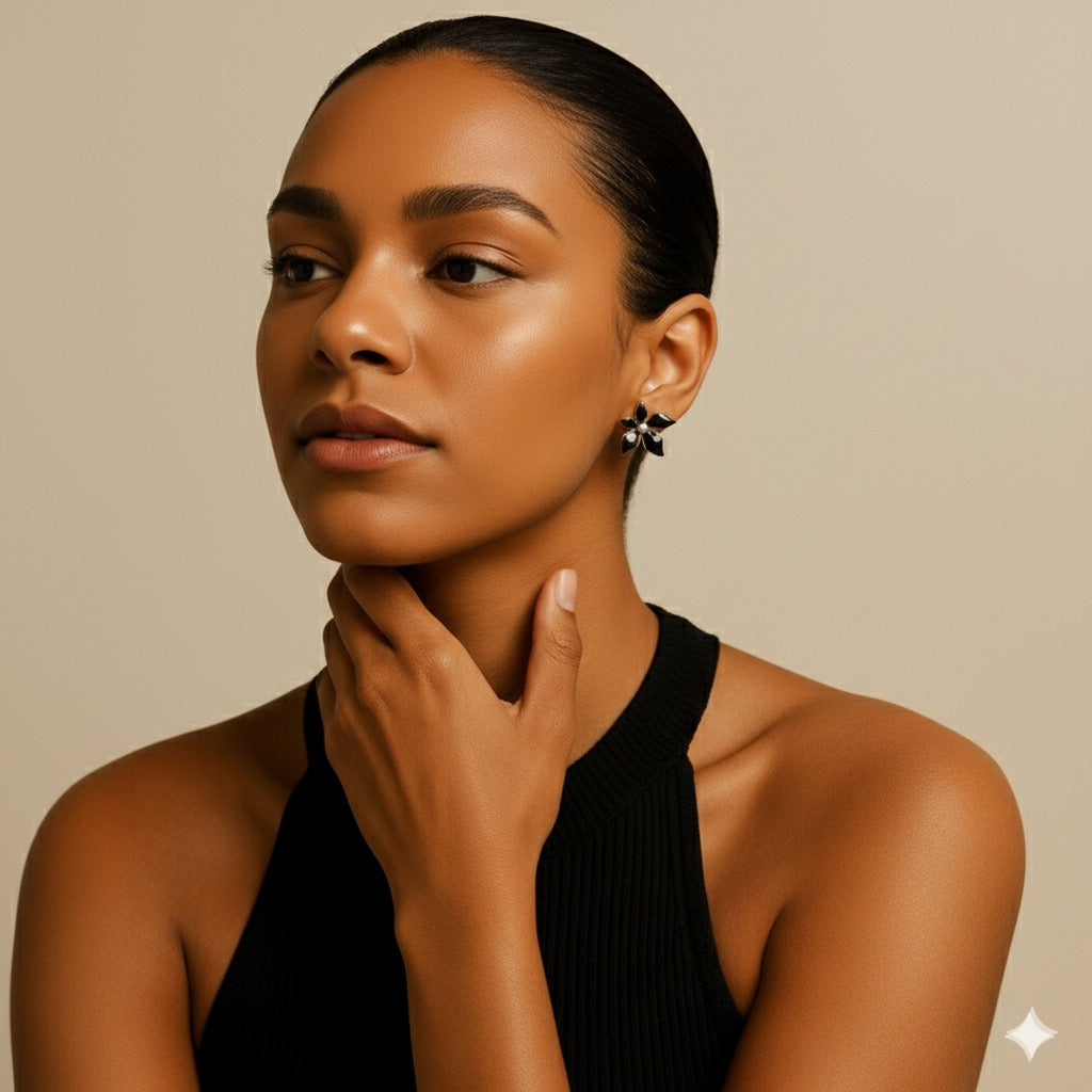 Nocturne 18K Gold-plated Stainless Steel Earrings