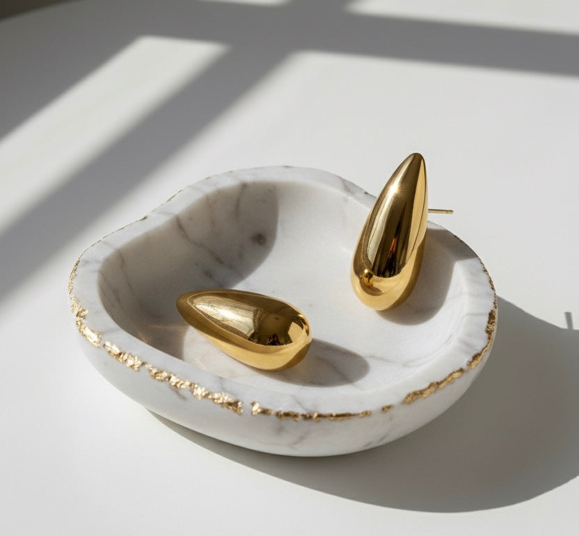 Vera – The Golden Drop | Gold-Plated Teardrop Earrings, Non-Tarnish Lightweight Jewellery for Women | GBL Accessories, UK