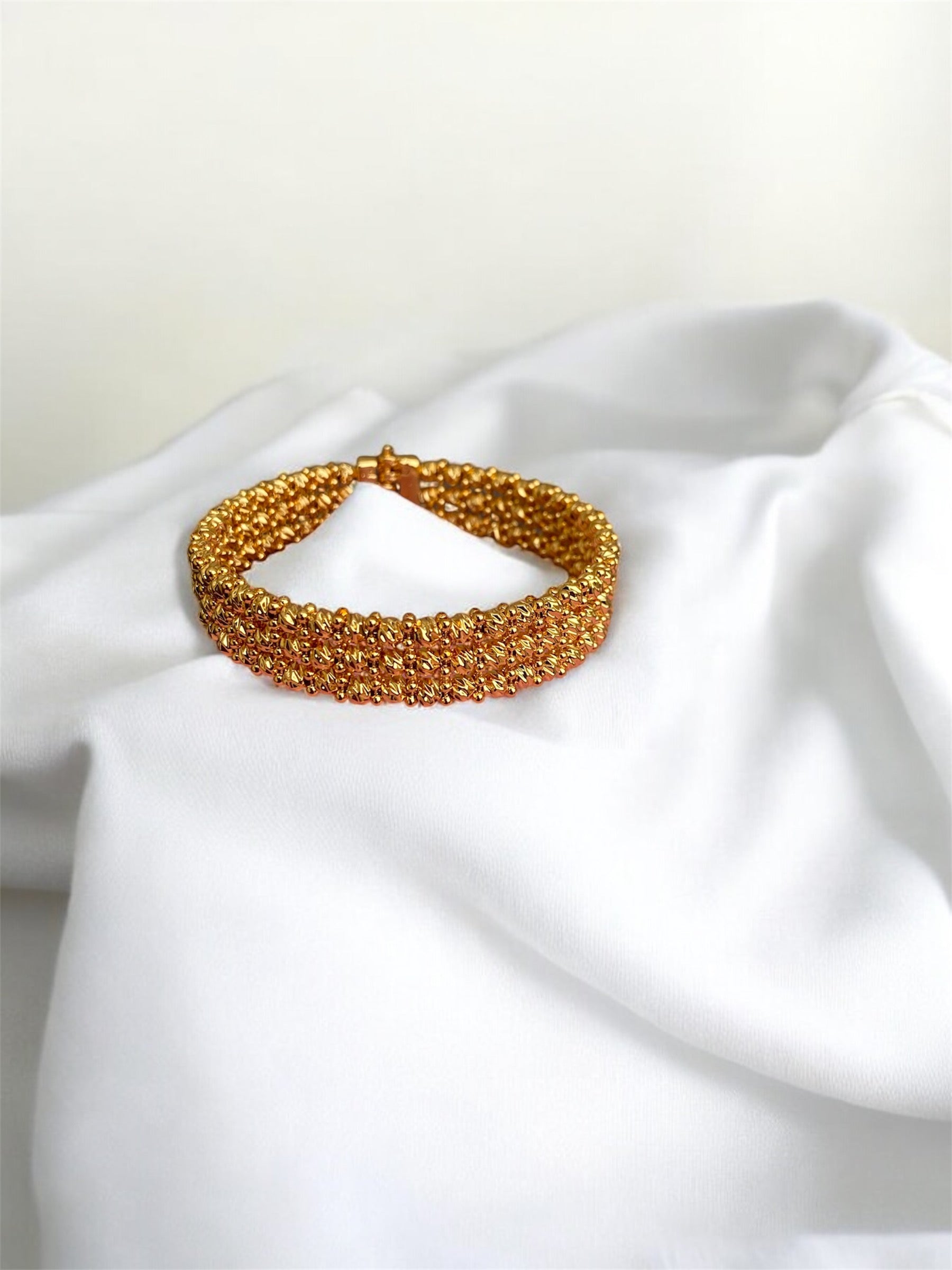 Gold Beaded Bangle