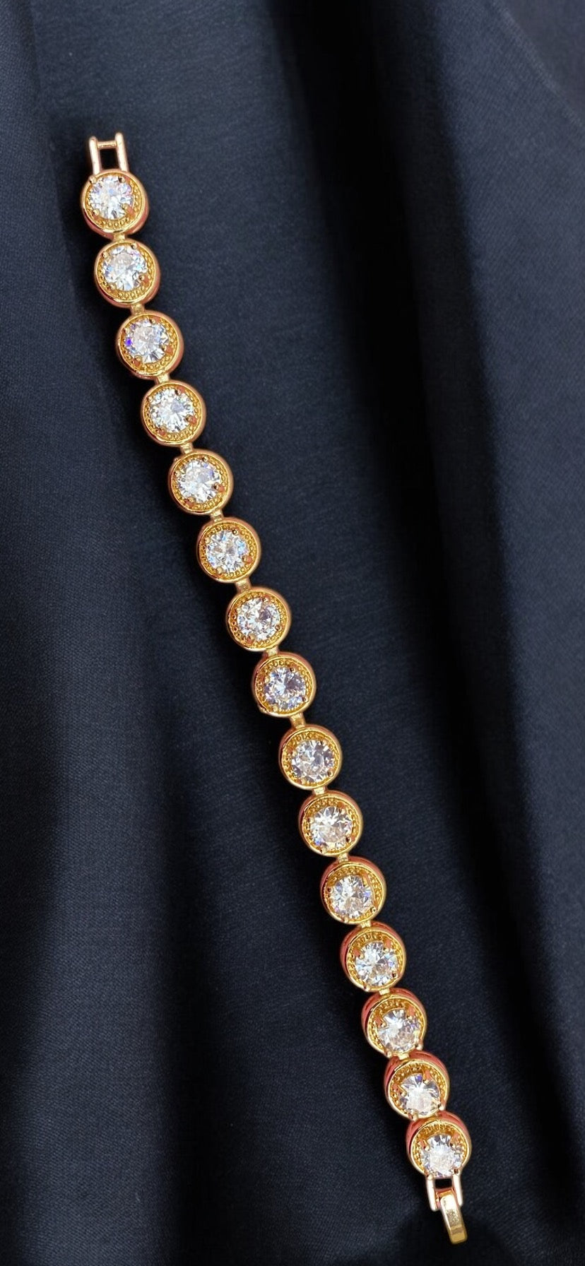 Fully Stoned Gold Bracelet