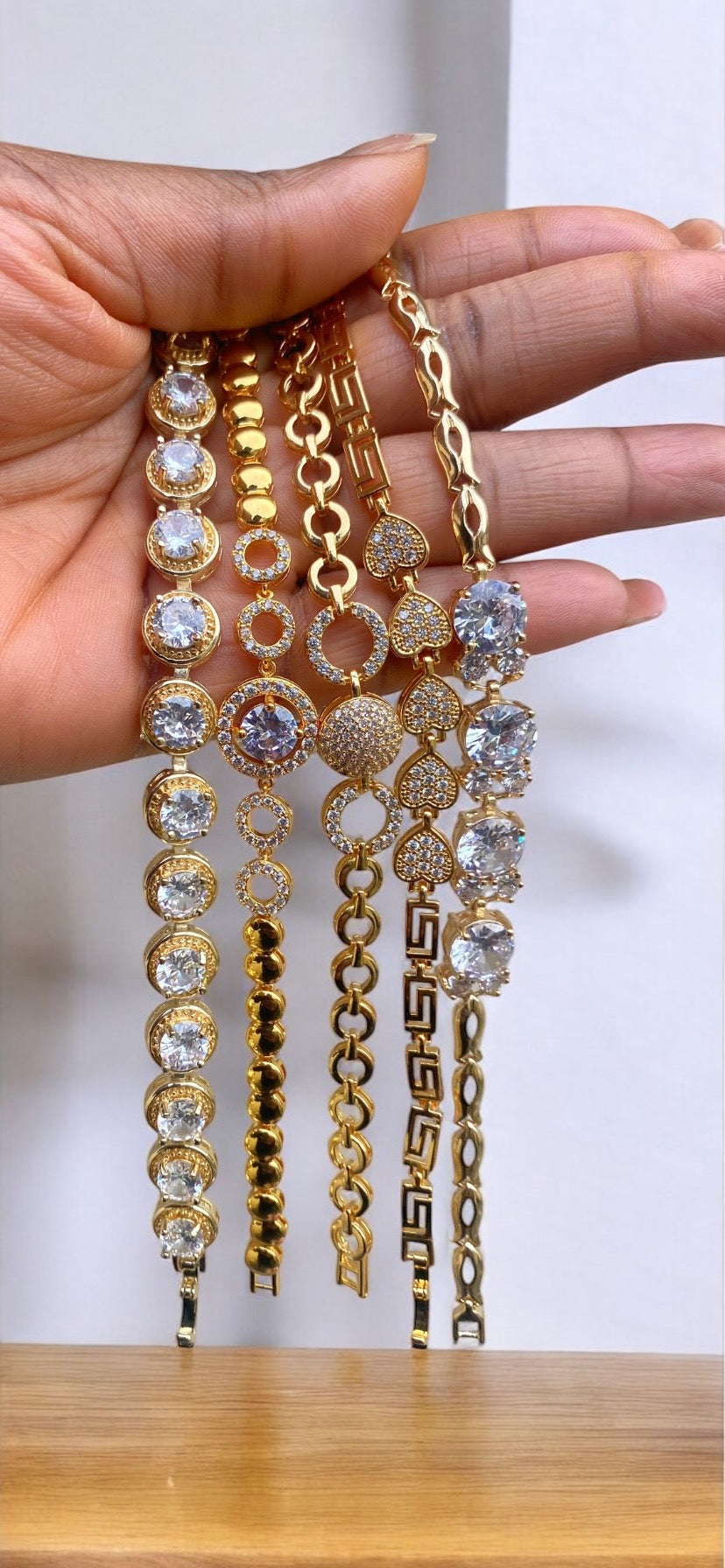 Fully Stoned Gold Bracelet