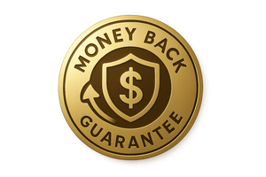 icon for money back guarantee in gold
