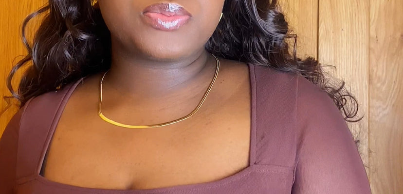 Herringbone 24k Stainless Steel Necklace