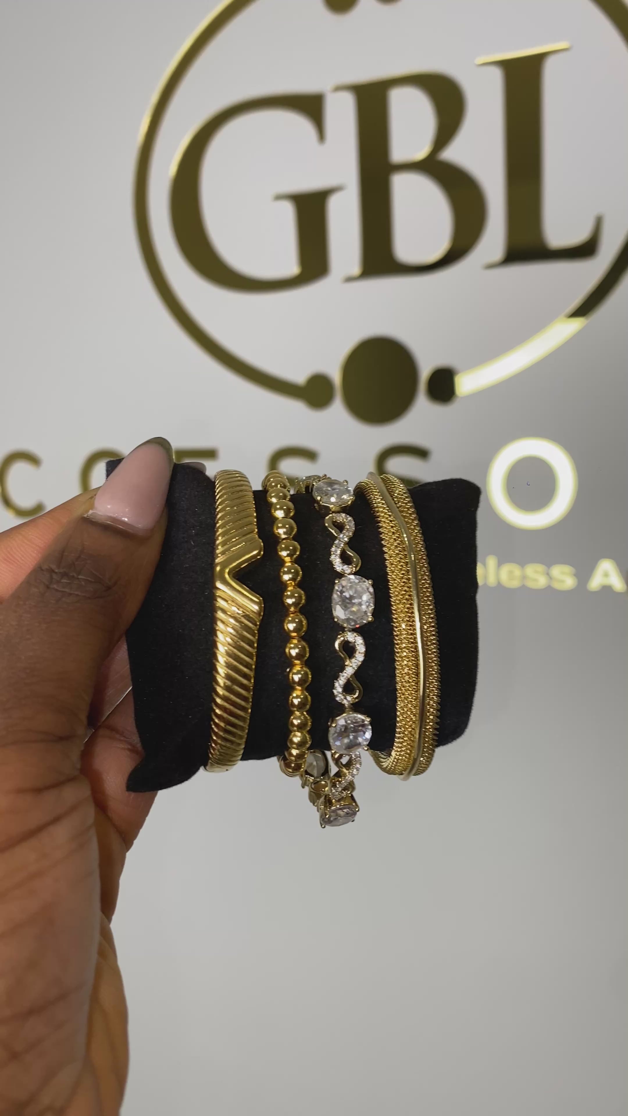 Farah 18k Gold-plated Bracelet and Bangle Stack