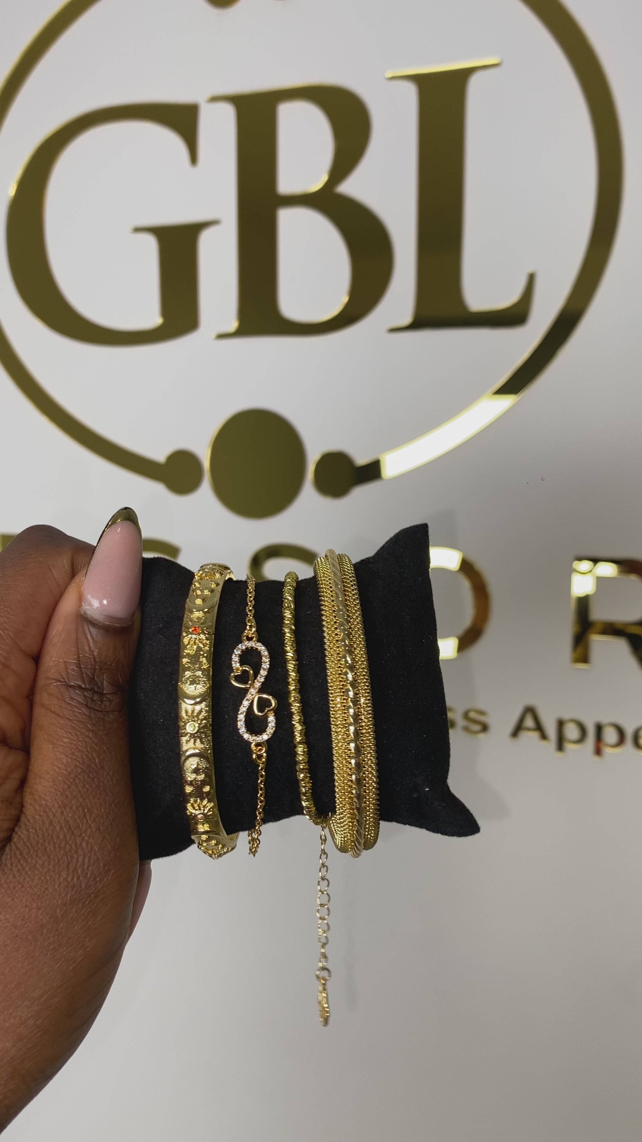 Infinity 18k Gold-plated Bracelet and Bangle Stack