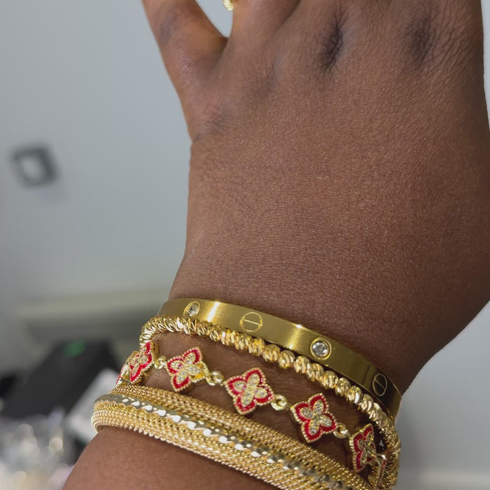 video of bracelets on a female wrist